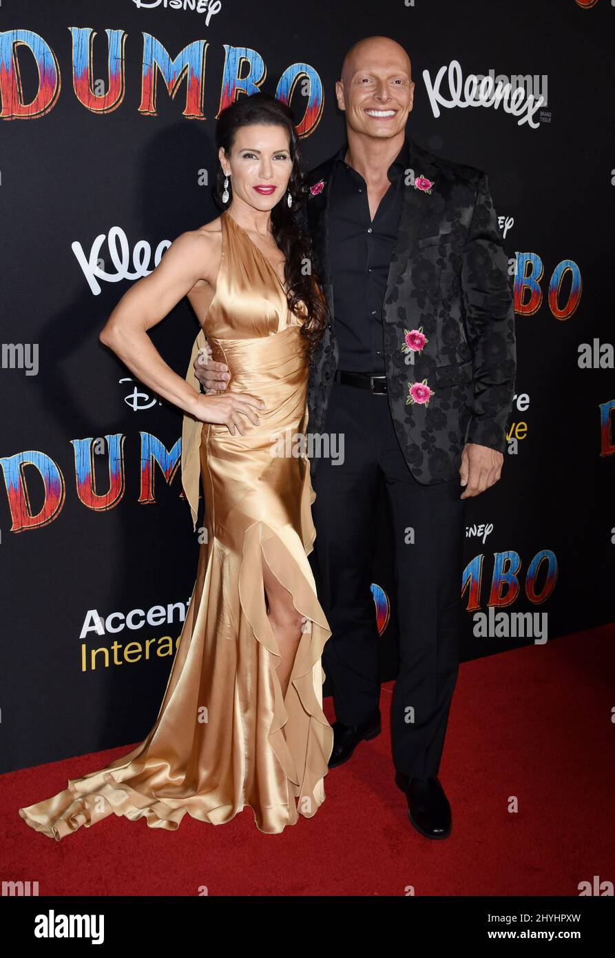 Mercy Malick and Joseph Gatt arriving for Disney's premiere of 'Dumbo' held at the El Capitan Theatre on March 11, 2019 in Hollywood, Los Angeles. Stock Photo