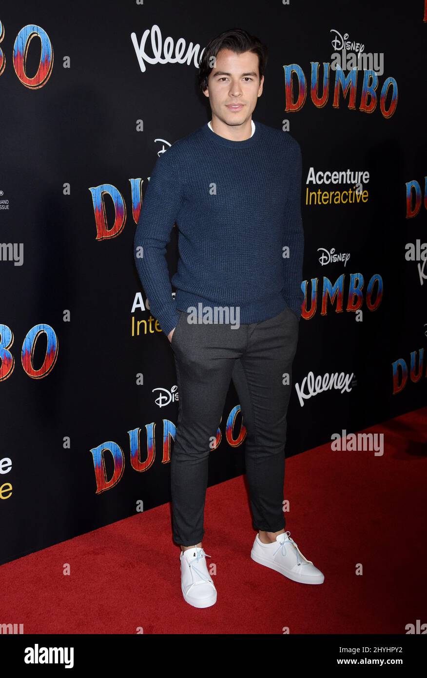 Manolo Gonzalez arriving for Disney's premiere of 'Dumbo' held at the El Capitan Theatre on March 11, 2019 in Hollywood, Los Angeles. Stock Photo