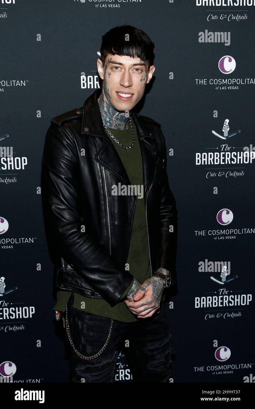 Trace Cyrus at BUSH Kick Off Grand Opening Weekend at The Barbershop Cuts & Cocktails in The Cosmopolitan on March 15, 2019 in Las Vegas, NV. Stock Photo