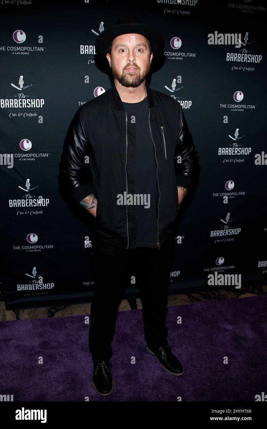 Justin Carder of The 442's at the grand opening weekend of The Barbershop Cuts & Cocktails in The Cosmopolitan on March 16, 2019 in Las Vegas. Stock Photo
