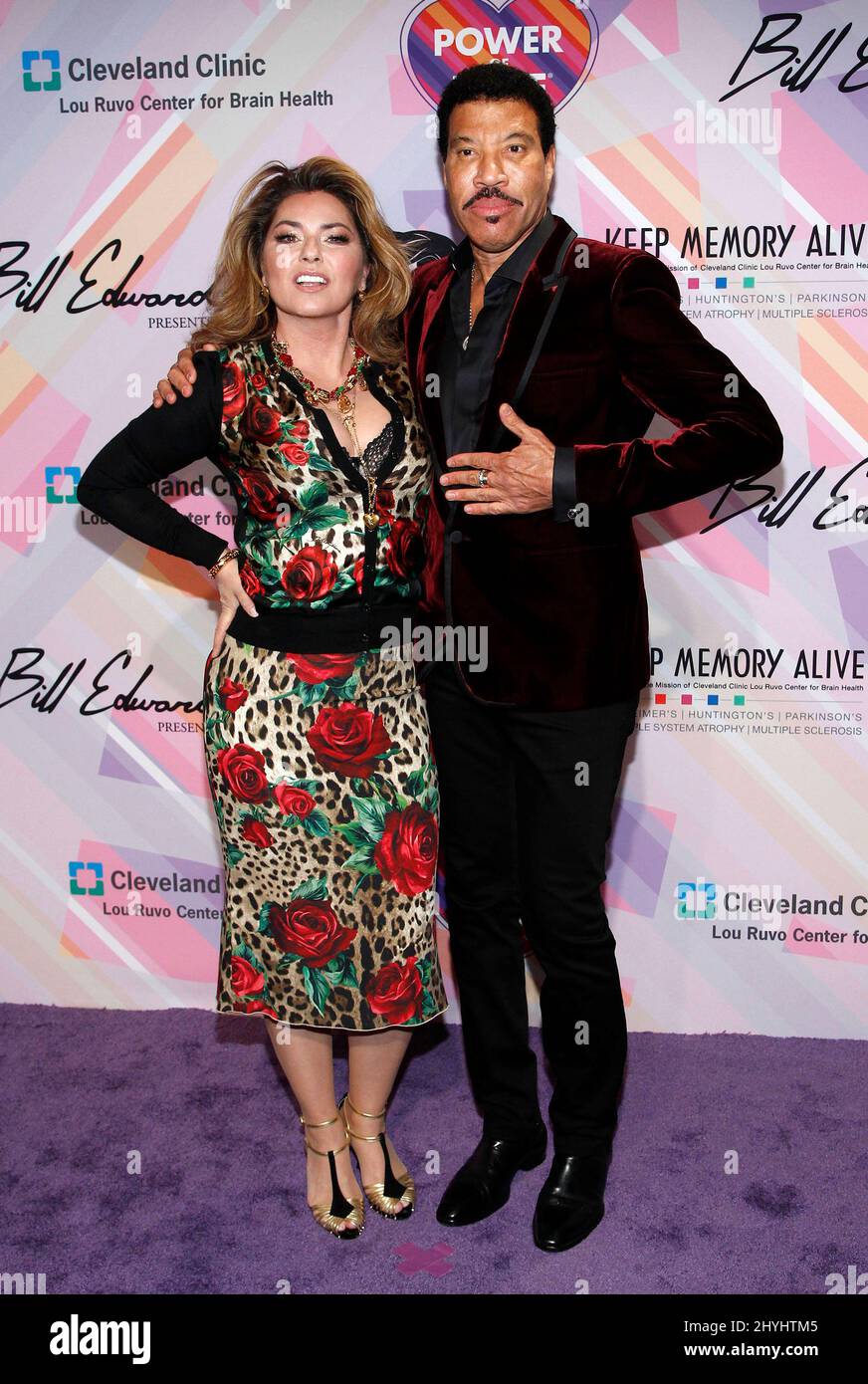 Shania Twain and Lionel Richie at the Keep Memory Alive 23rd Annual