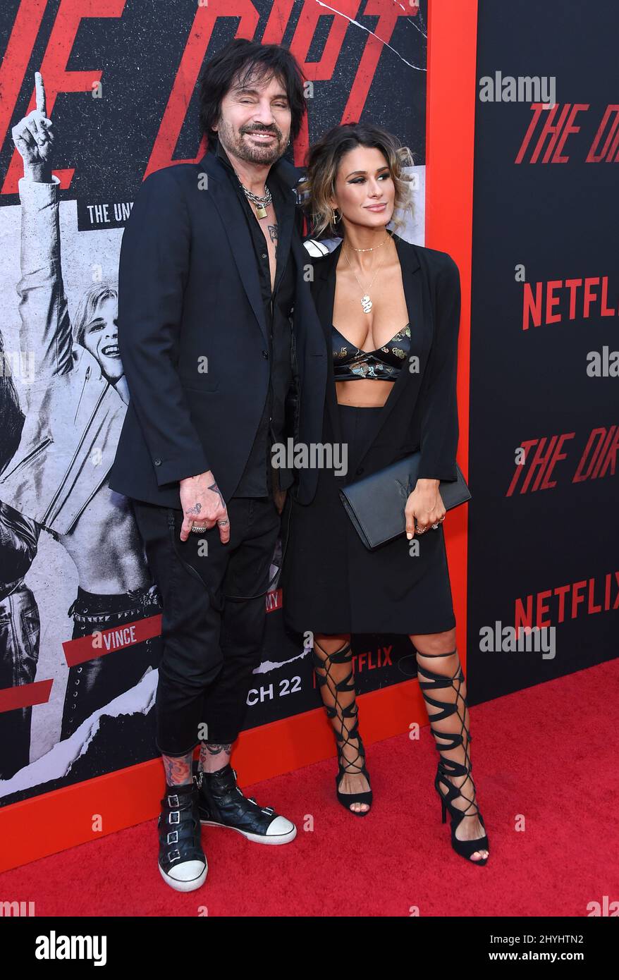 Tommy Lee and Brittany Furlan at Netflix's "The Dirt" world premiere