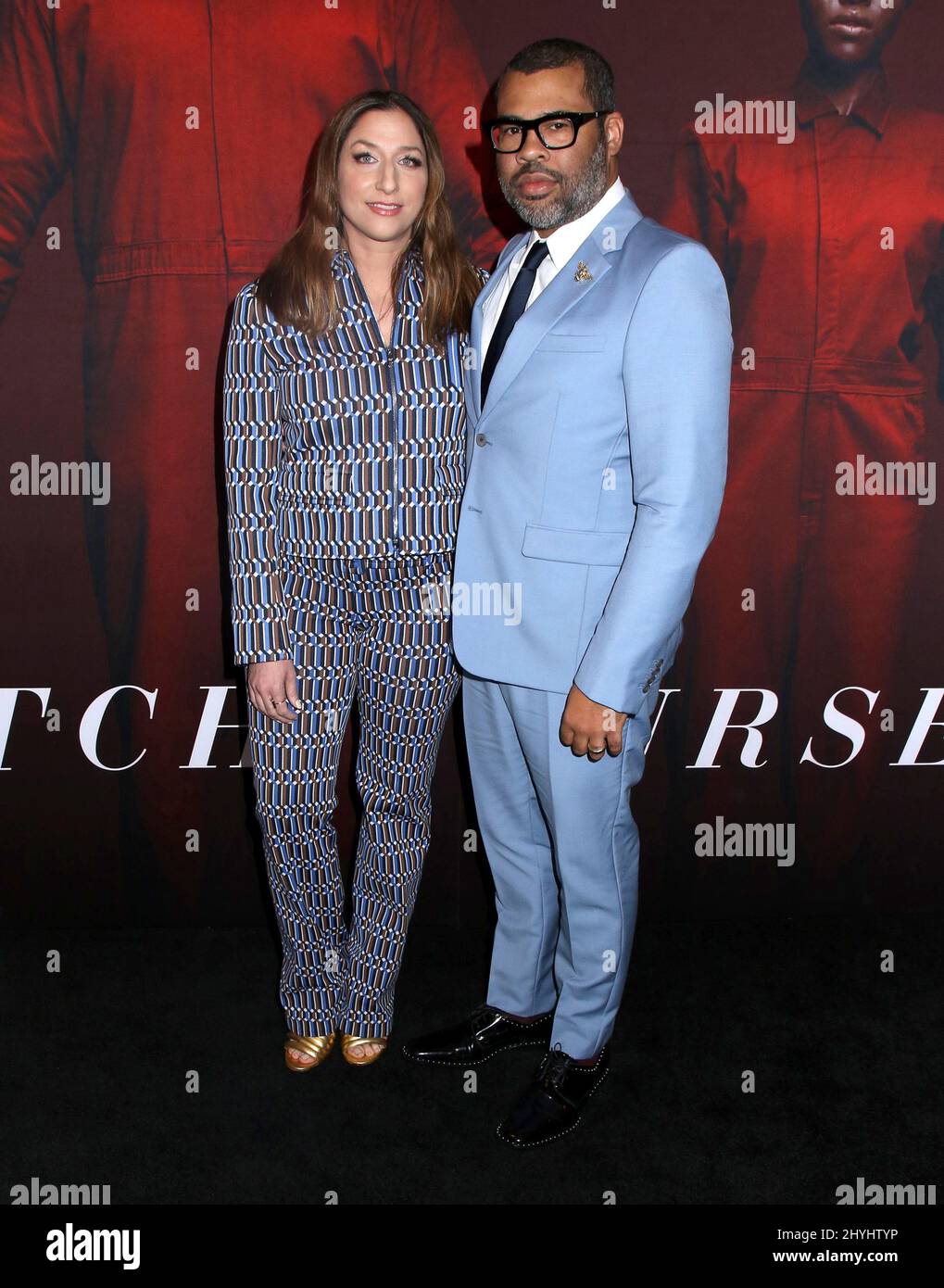 Jordan Peele & wife Chelsea Peretti attending the 'Us' New York Premiere held at The Museum of