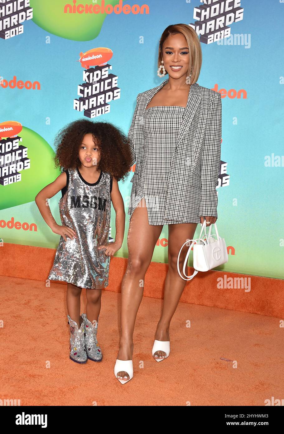 Serayah McNeill arriving to the Nickelodeon's Kids' Choice Awards 2019