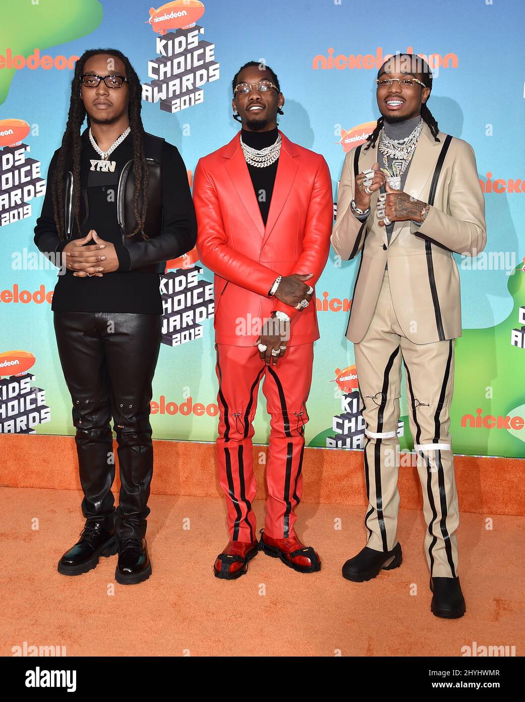 Migos arriving to the Nickelodeon's Kids' Choice Awards 2019 at Galen Center on March 23, 2019 in Los Angeles, CA. Stock Photo