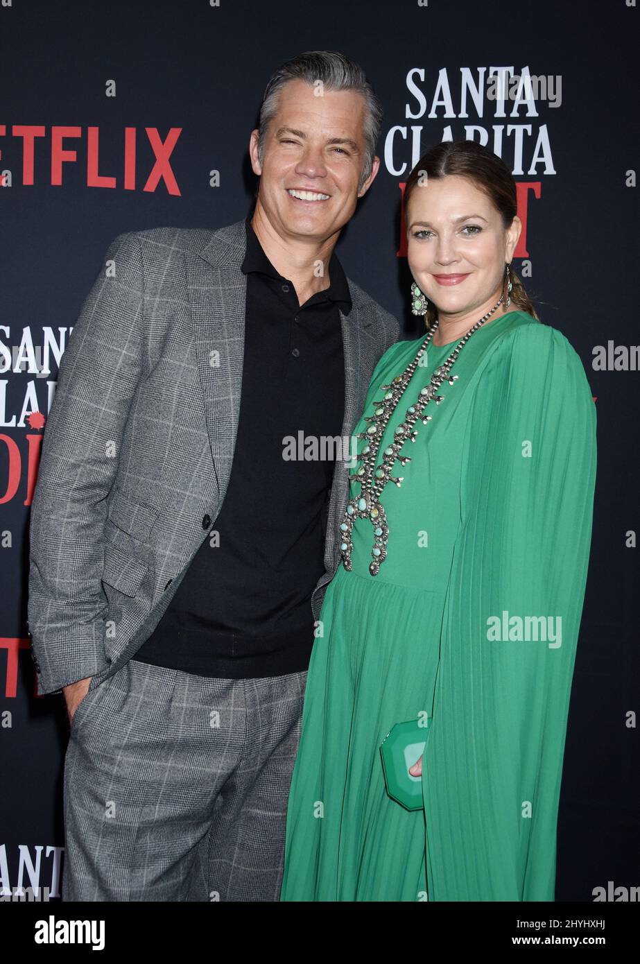 Timothy Olyphant And Drew Barrymore Attending The Premiere Of Netflix S   Timothy Olyphant And Drew Barrymore Attending The Premiere Of Netflixs Santa Clarita Diet Season 3 Premiere In Los Angeles California 2HYHXHJ 