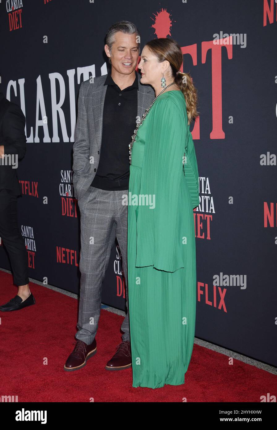 Timothy Olyphant and Drew Barrymore attending the premiere of Netflix's ...