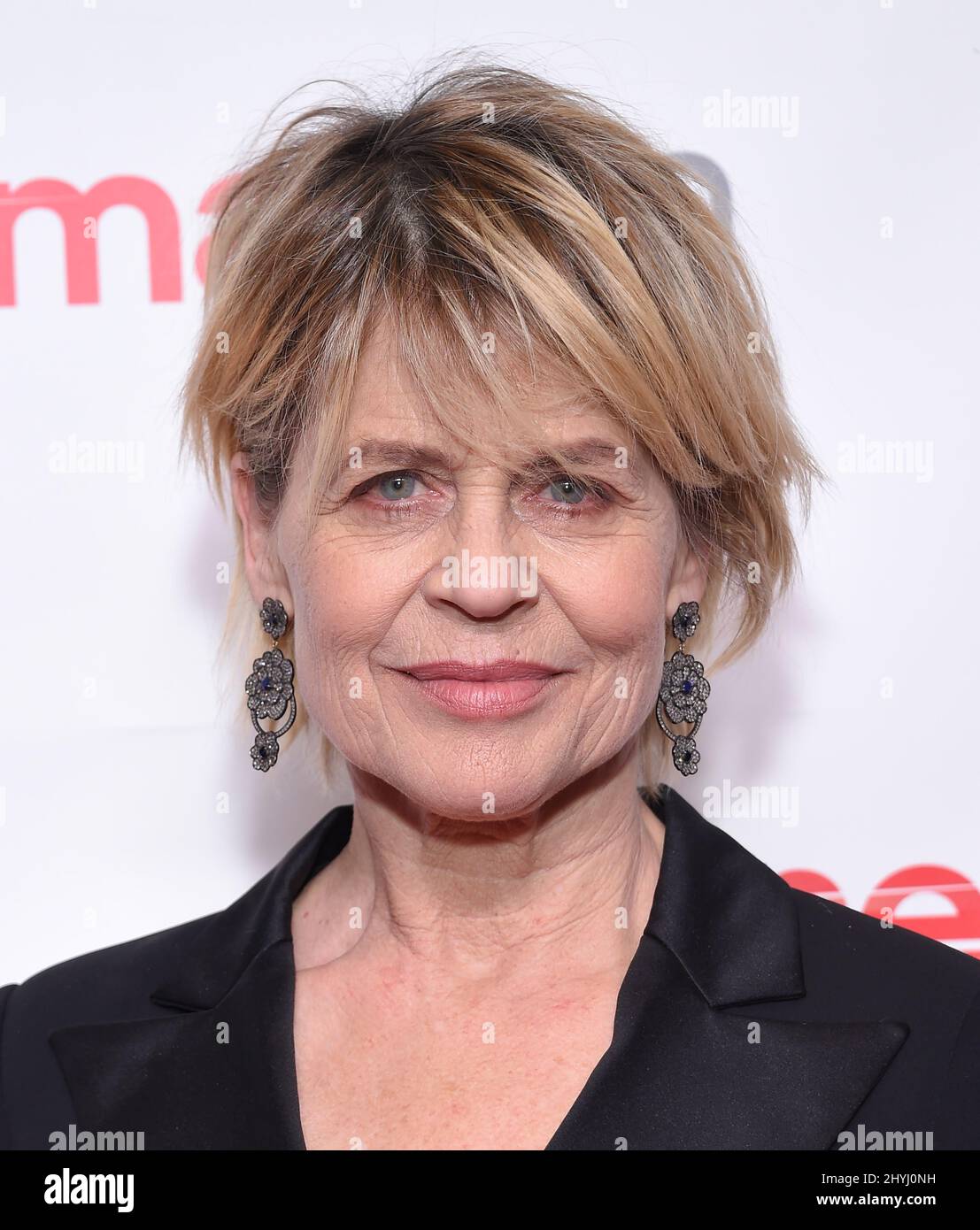 Linda Hamilton arriving to the Big Screen Achievement Awards during CinemaCon 2019 at Caesars Palace on April 04, 2019 in Las Vegas. Stock Photo