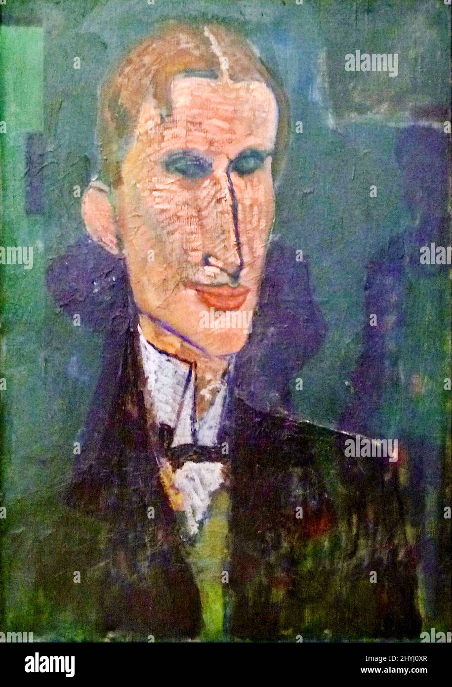 Amedeo Modigliani portrait of Viking Eggeling - 1916 Stock Photo