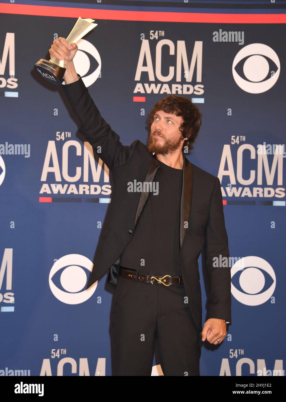 Chris Janson in the pressroom at the 54th Academy of Country Music