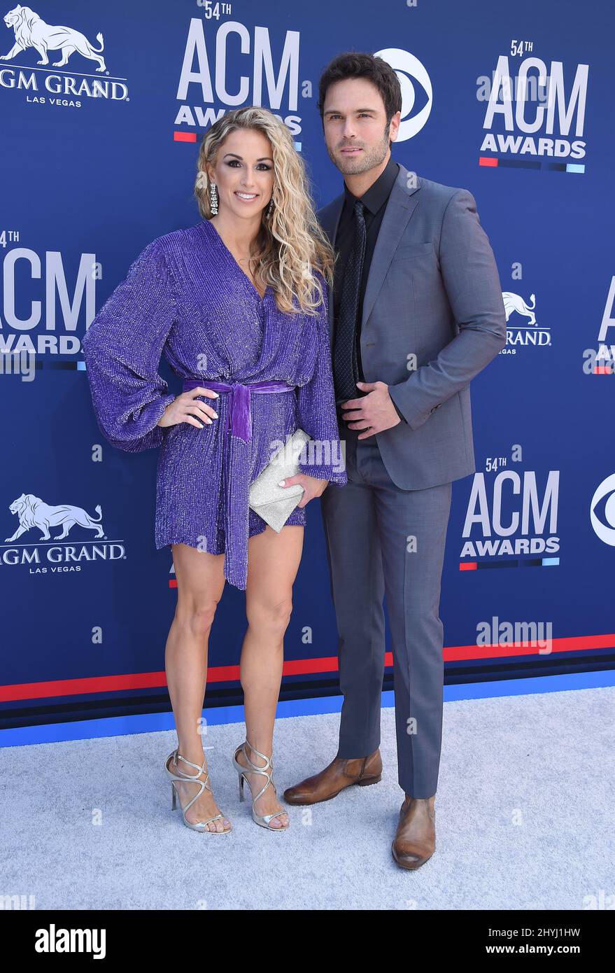 Chuck Wick and Kasi Williams at the 54th Academy of Country Music Awards held at the MGM Grand Garden Arena in the MGM Grand Hotel & Casino on April 7, 2019 in Las Vegas, NV. Stock Photo
