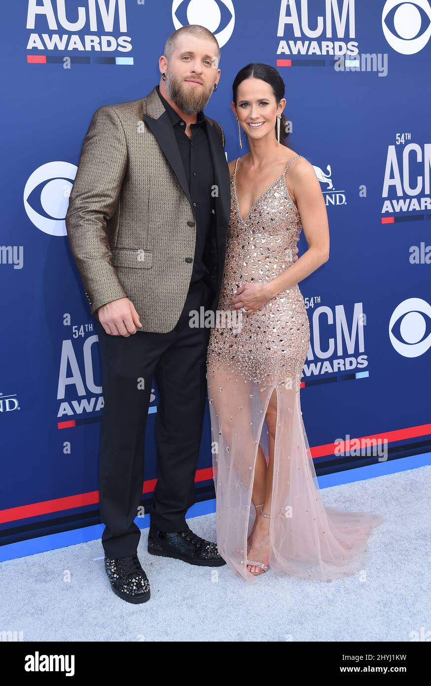 Brantley Gilbert and Amber Cochran at the 54th Academy of Country Music