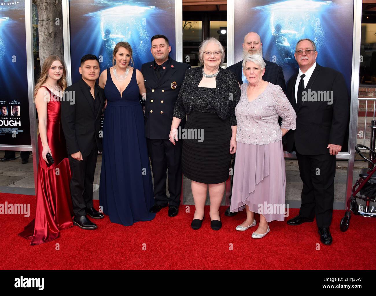 John Smith, Tommy Shine, Joyce Smith, attending the Breakthrough Los Angeles Premiere held at the Regency Village Theatre Stock Photo