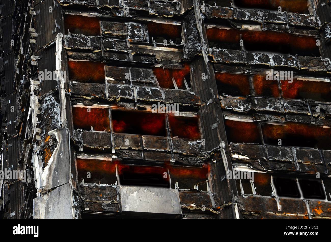 buildings destroyed by Russian invasion of the Ukraine Stock Photo