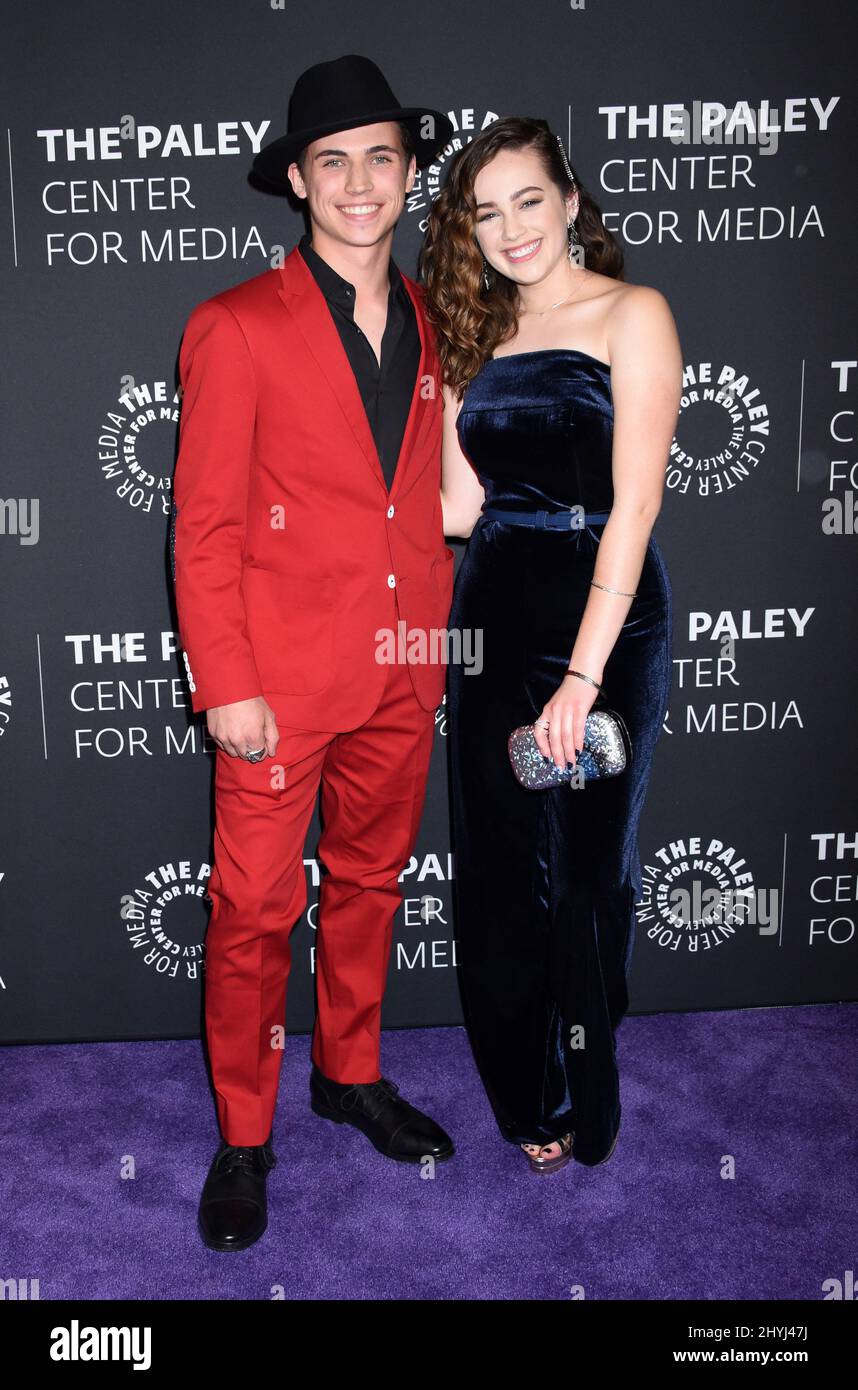 Tanner Buchanan and Mary Mouser attending the season two premiere of