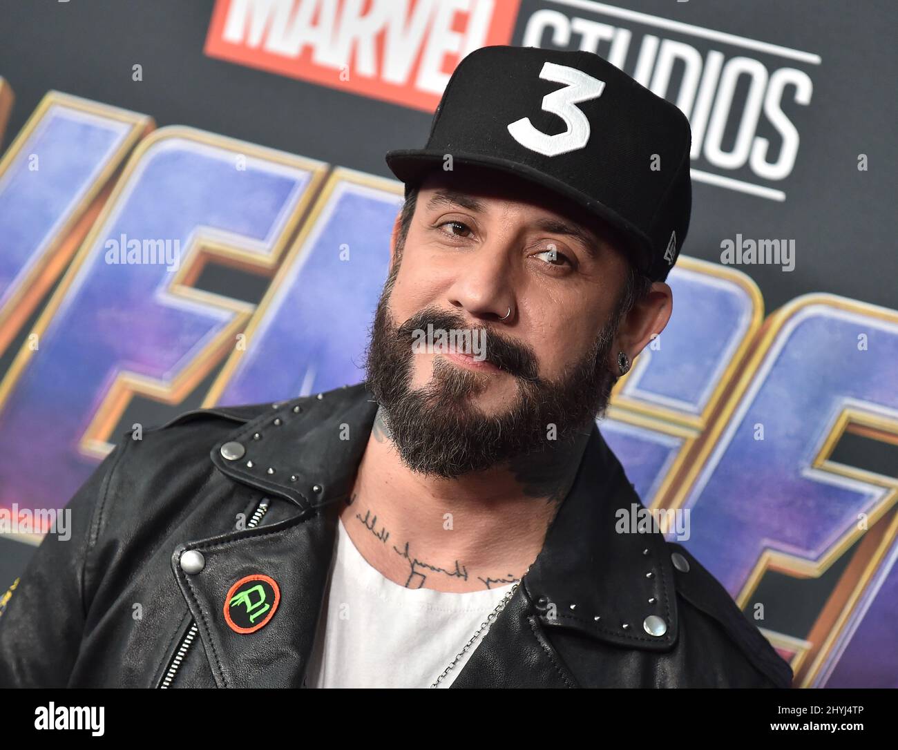 AJ McLean attending the world premiere of Avengers: Endgame held at the LA Convention Centre on April 22, 2019 in Los Angeles, California Stock Photo