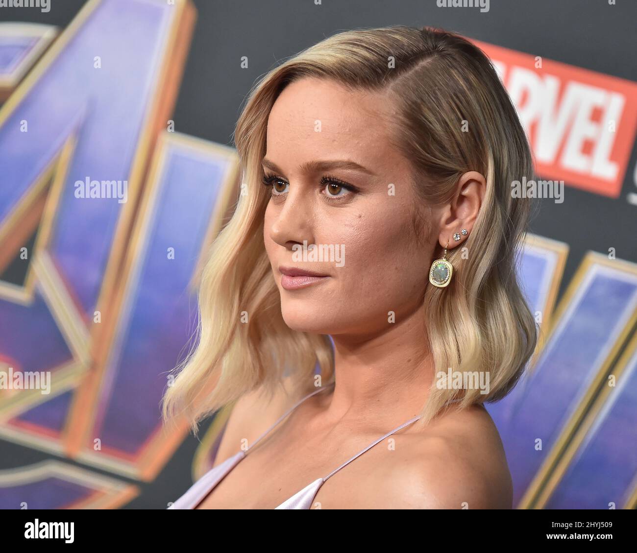 Brie Larson attending the world premiere of Avengers Endgame held at