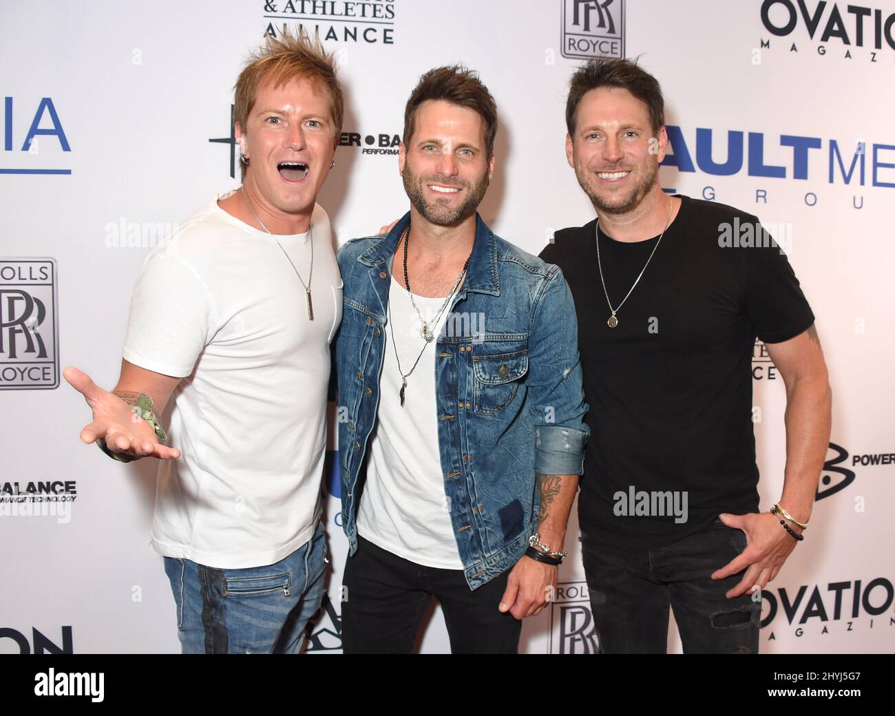 Parmalee at the Vault Media Group's NFL Kickoff Party held at STK Nashville Stock Photo