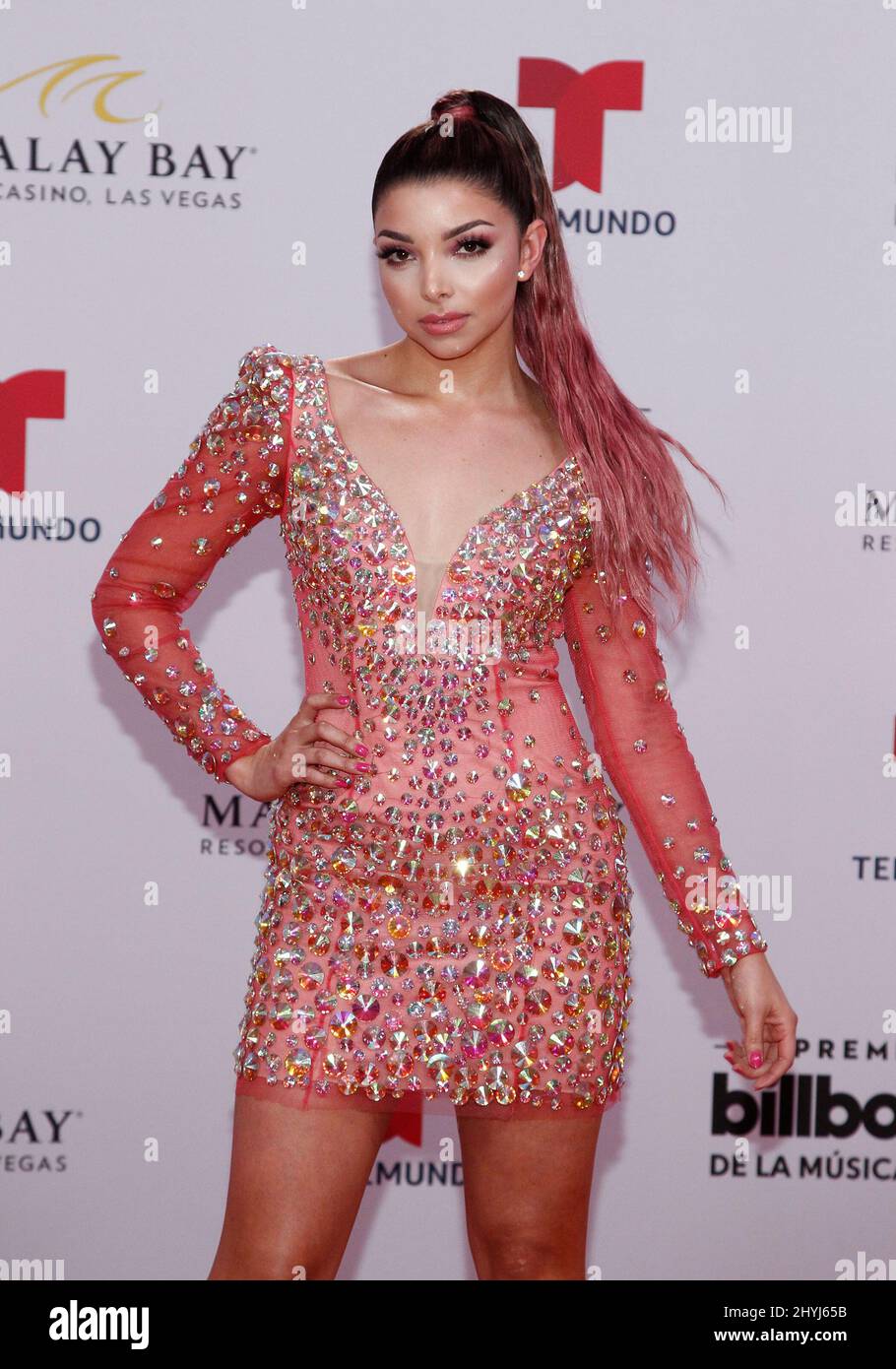 Camila Bravo attending the 2019 Billboard Latin Music Awards held at the Mandalay Bay Resort & Casino in Las Vegas Stock Photo