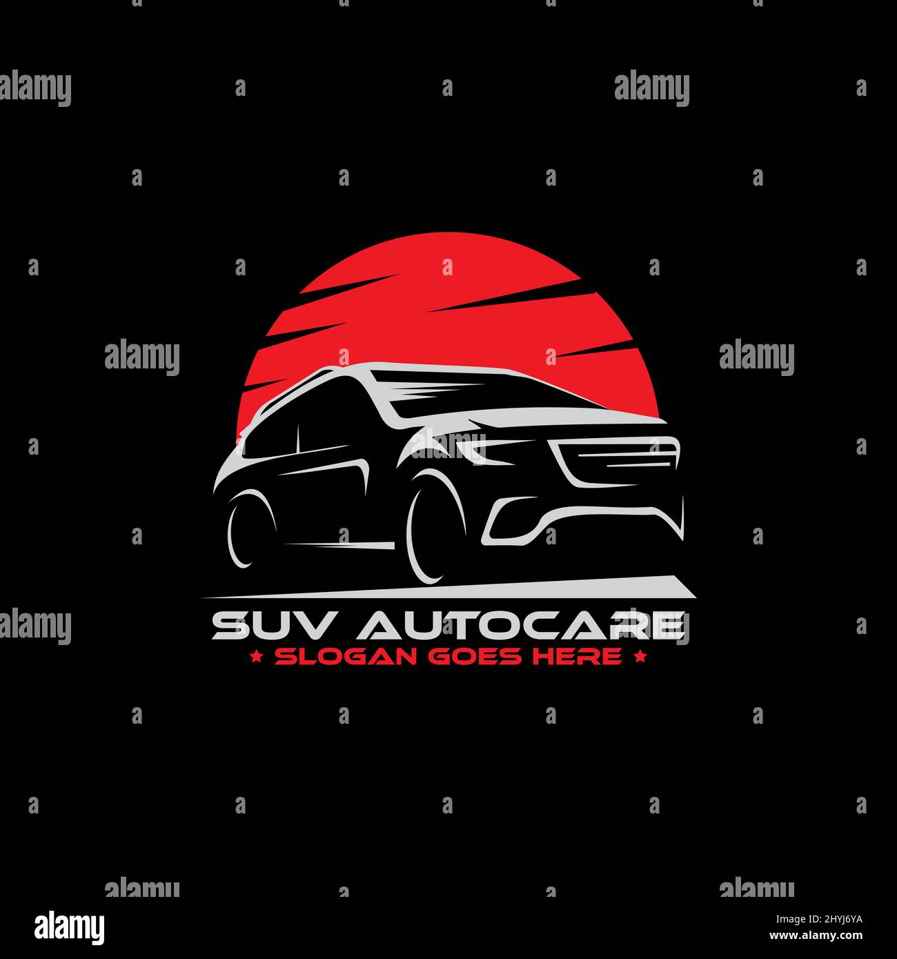 SUV car Auto care logo designs inspiration, Perfect logo for automotive or car modification template Stock Vector