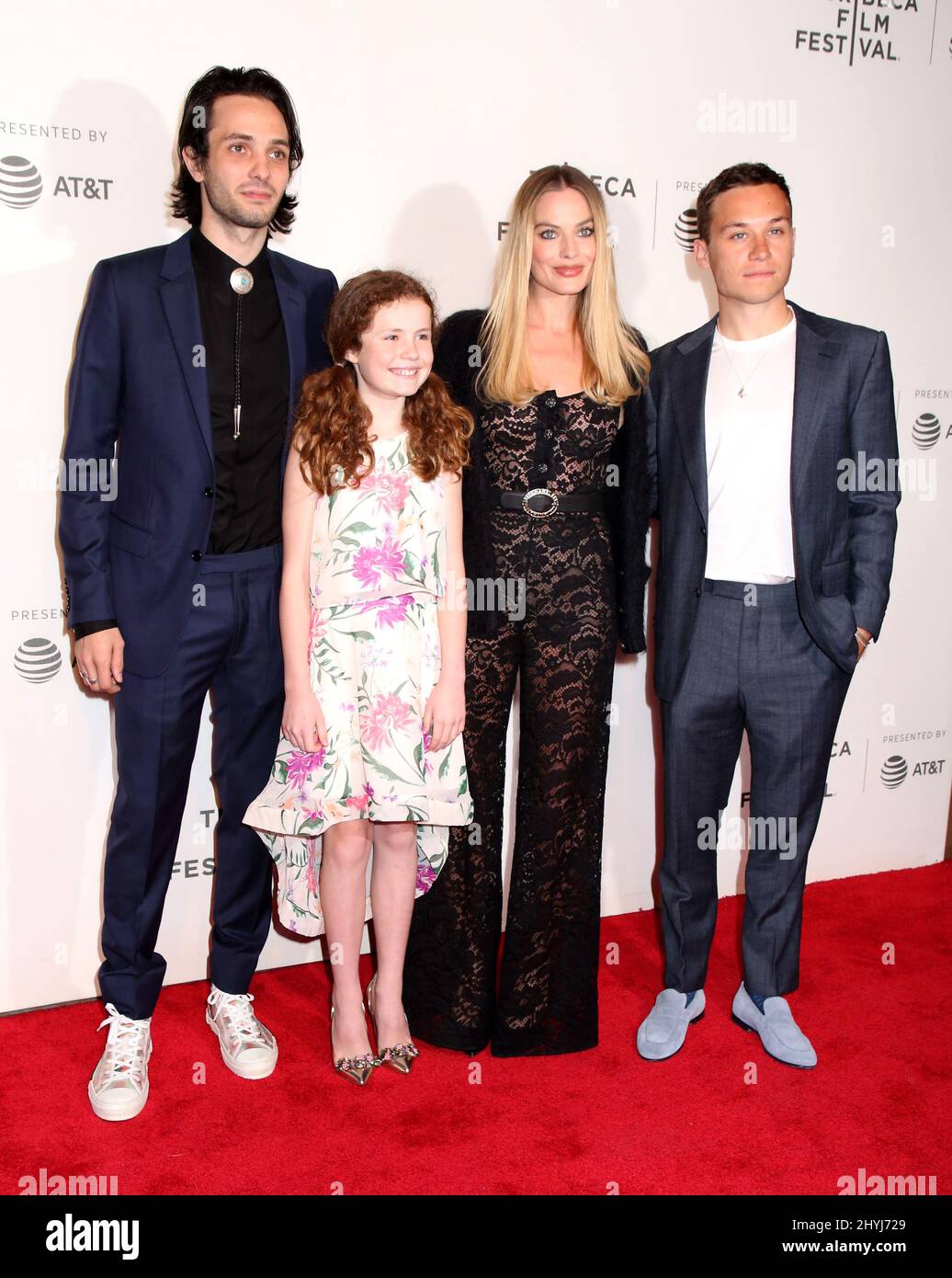 Miles Joris-Peyrafitte, Darby Camp, Margot Robbie & Finn Cole attending