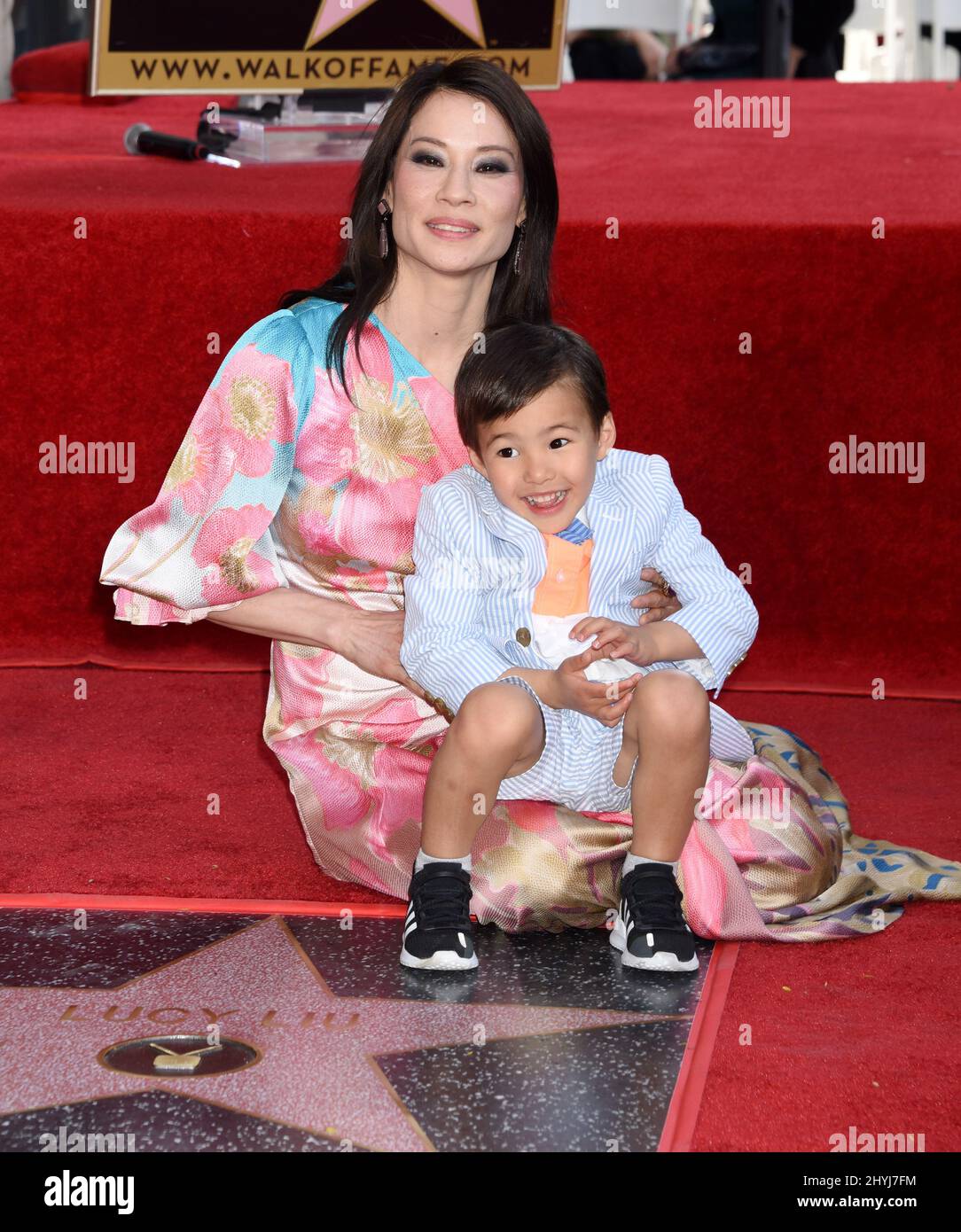 Lucy Liu is joined by Rockwell Lloyd Liu at her Hollywood Walk of Fame
