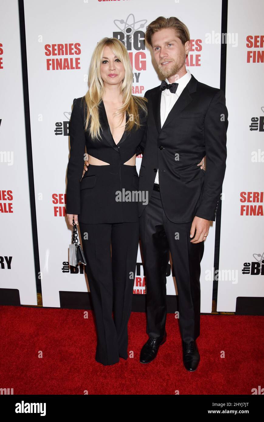 Kaley Cuoco and Karl Cook attending the Big Bang Theory Series Finale ...