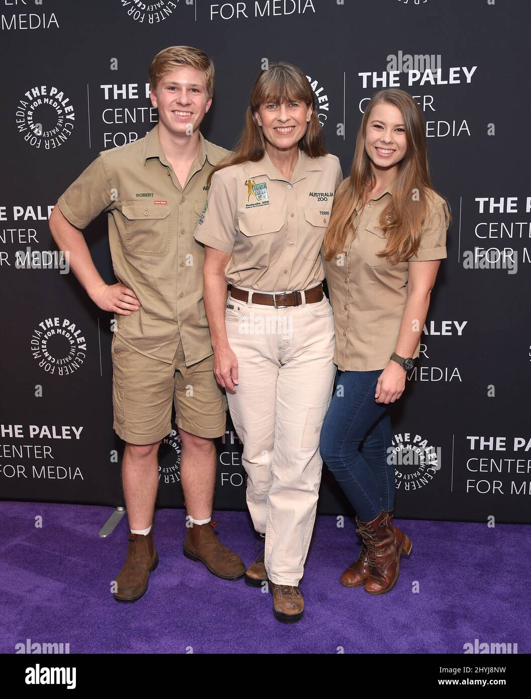 Robert Irwin, Terri Irwin and Bindi Irwin arriving to An Evening with ...