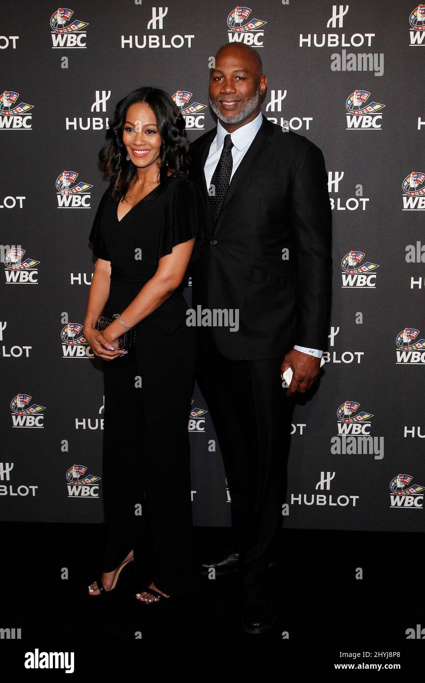 Violet Chang, Lennox Lewis arriving at the Hublot Night of Champions