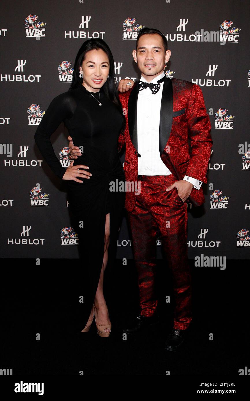 Rachel Marcial, Nonito Donaire arriving at the Hublot Night of