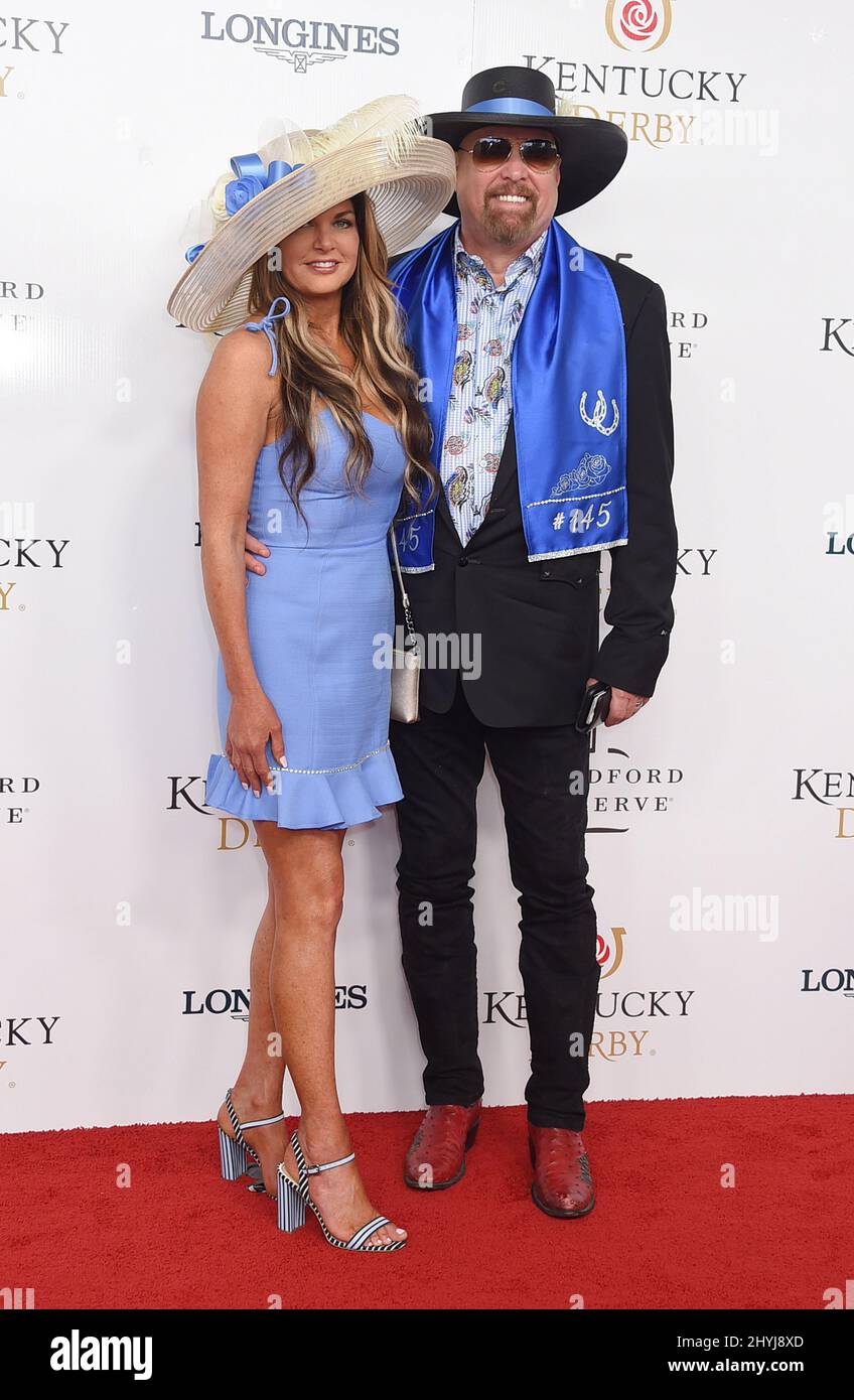 Eddie Montgomery and Jennifer Montgomery at the 2019 Kentucky Derby held at Churchill Downs on May 4, 2019 in Louisville, KY Stock Photo