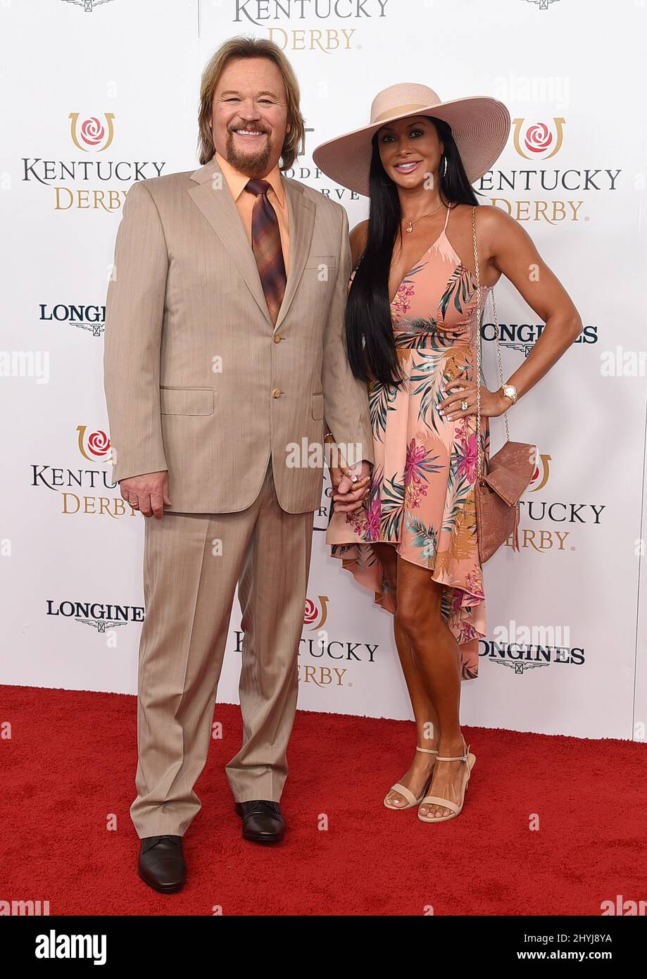 Travis Tritt and Theresa Nelson at the 2019 Kentucky Derby held at Churchill Downs on May 4, 2019 in Louisville, KY Stock Photo