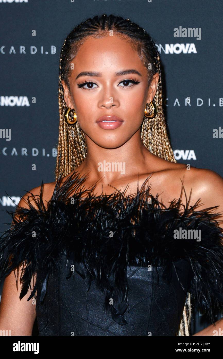 Serayah McNeill attending the Fashion Nova X Cardi B Collection Launch event held at the Hollywood Palladium on May 8, 2019 in Hollywood, California Stock Photo
