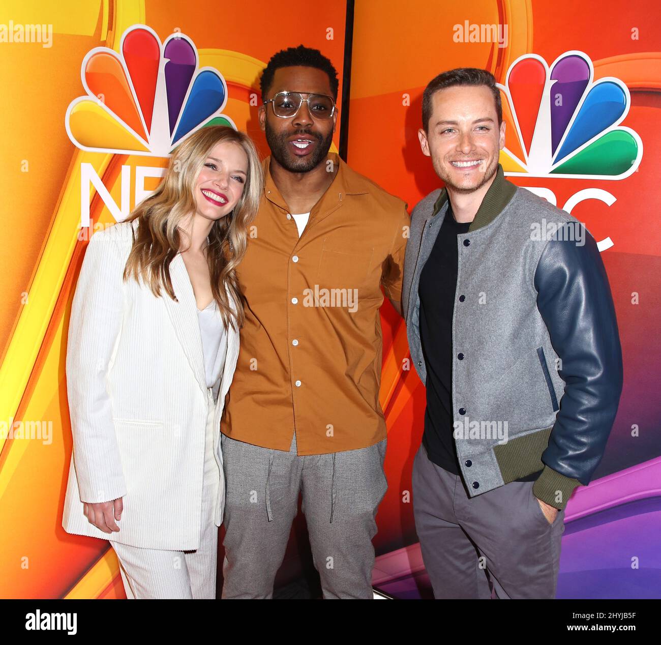 Tracy Spiridakos, LaRoyce Hawkins and Jesse Lee Soffer attending the