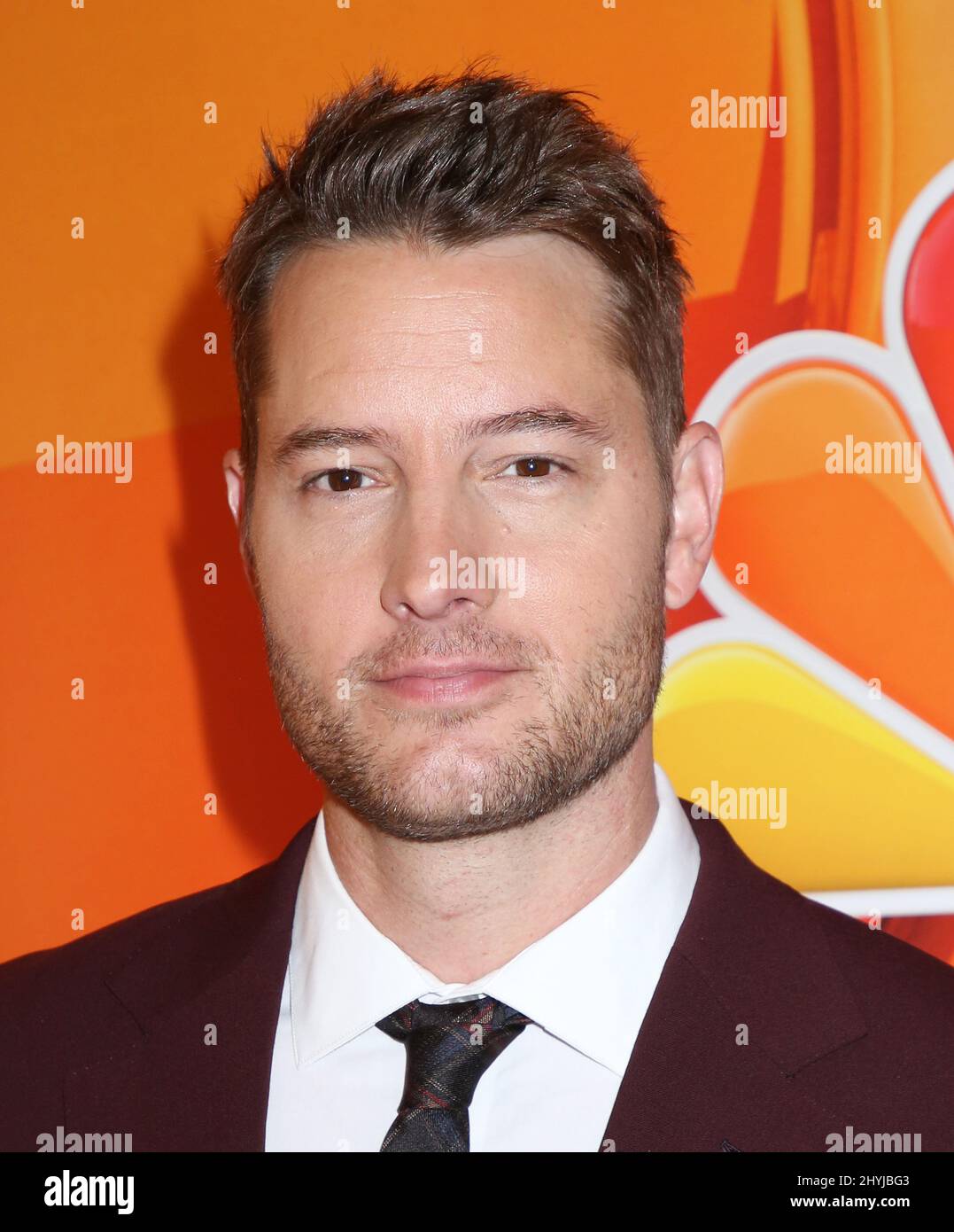 Justin Hartley attending NBCUniversal Upfront in New York Stock Photo