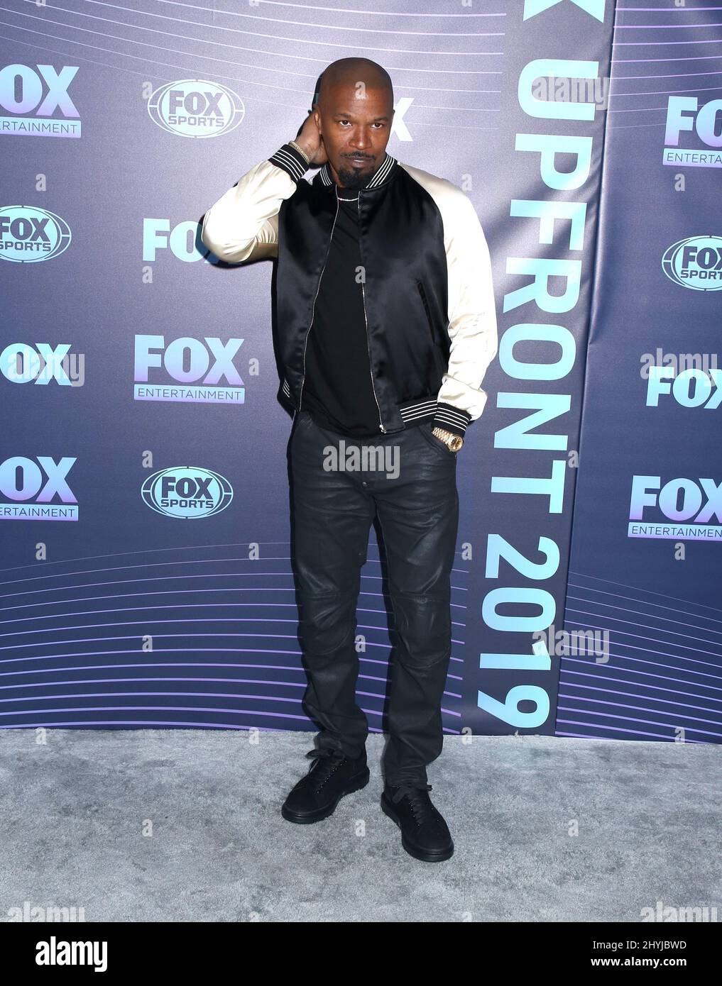 Jamie Foxx attending Fox Networks Upfront in New York Stock Photo