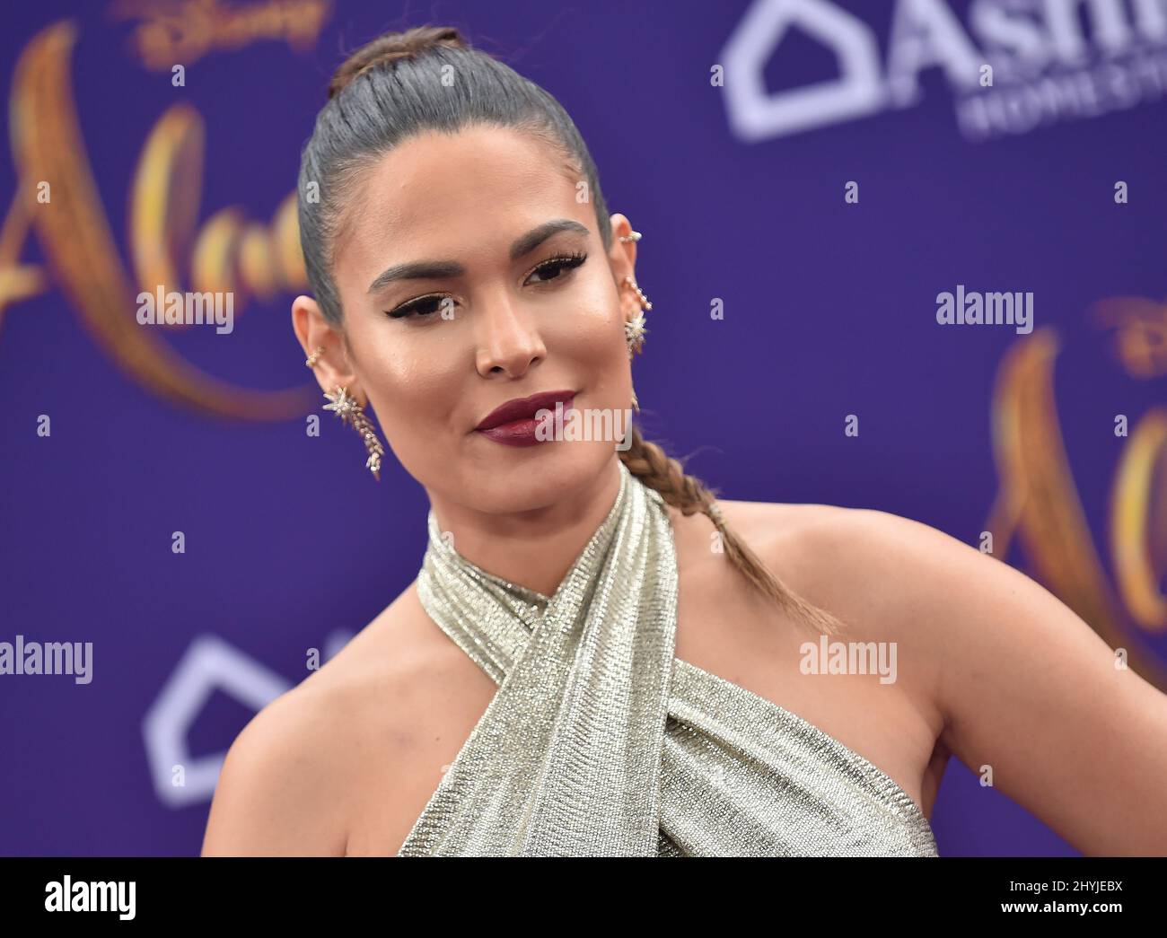 Nadine Velazquez arriving to the 'Aladdin' World Premiere at El Capitan