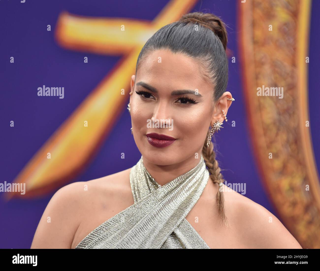 Nadine Velazquez arriving to the 'Aladdin' World Premiere at El Capitan