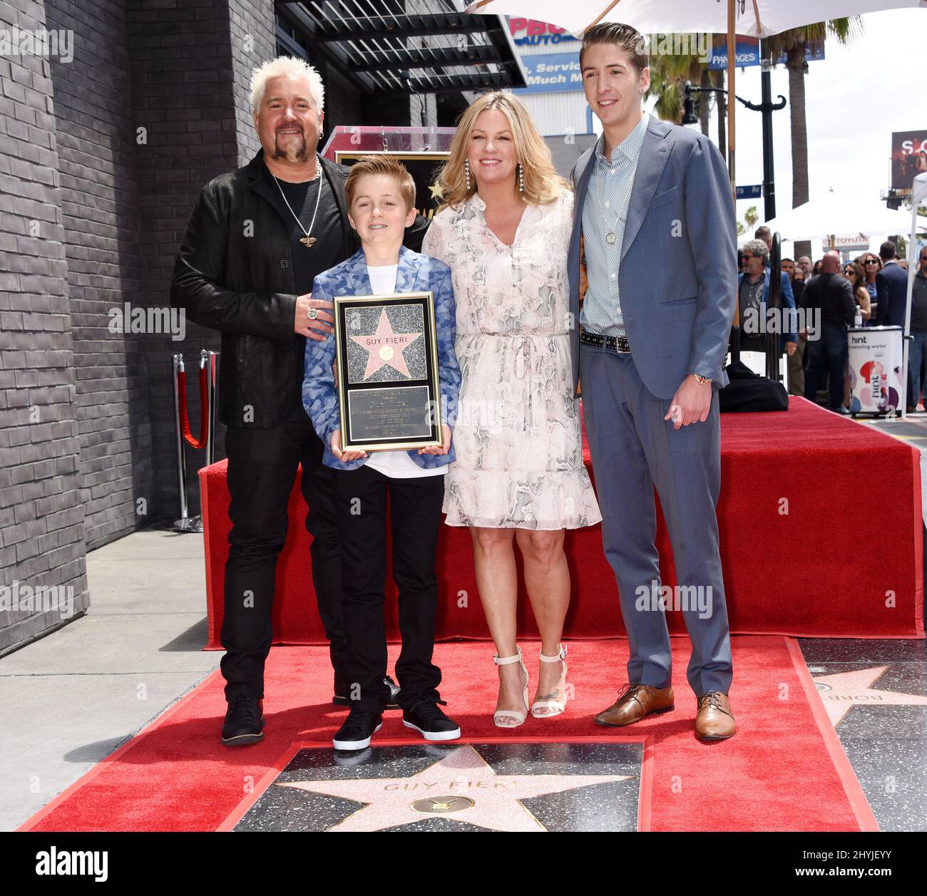 Guy Fieri, Lori Fieri, Hunter Fieri and Ryder Fieri at his Hollywood