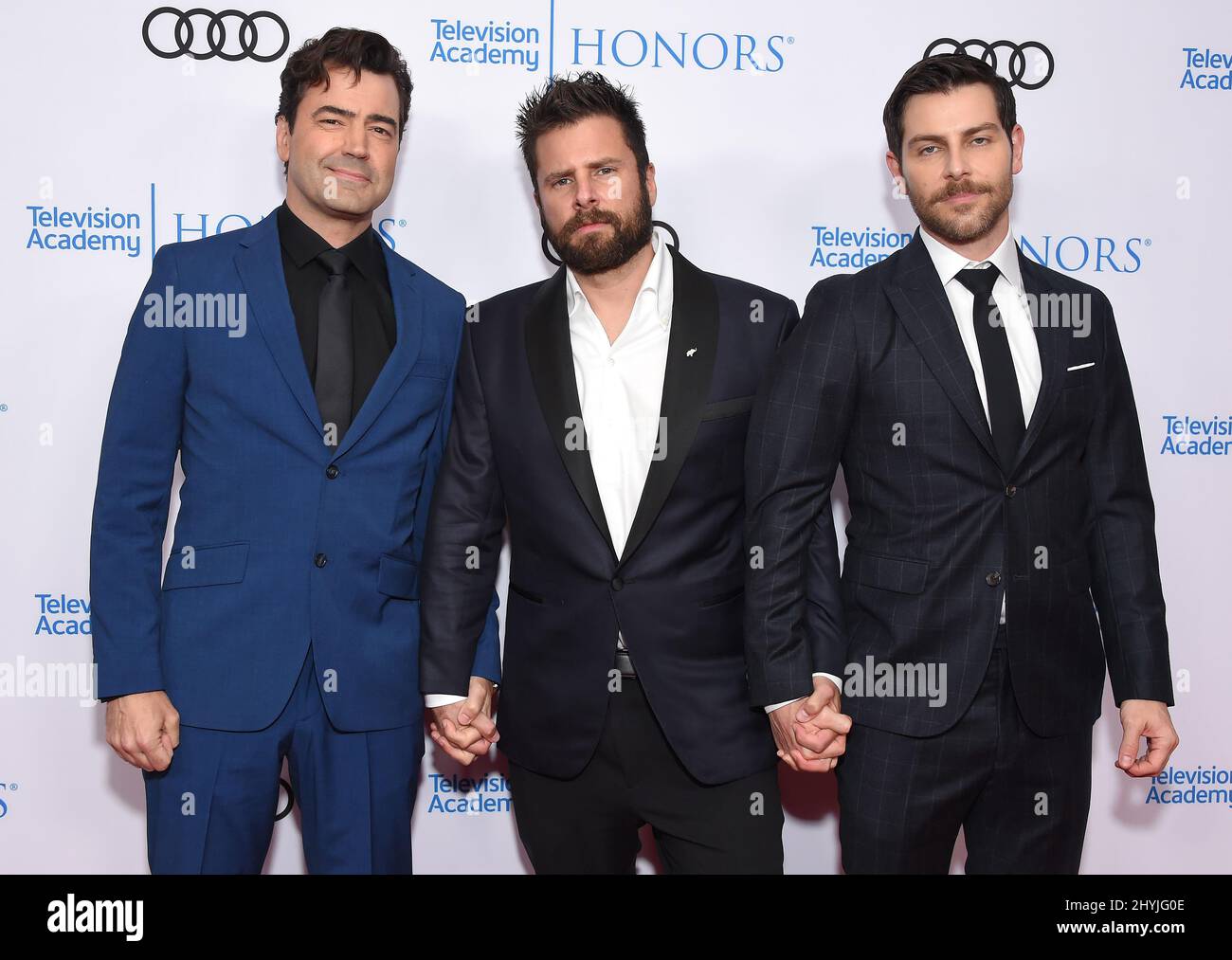 Ron Livingston, James Roday and David Giuntoli attending the Television Academy Honors at Wilshire Hotel on May 30, 2019 in Los Angeles, CA Stock Photo