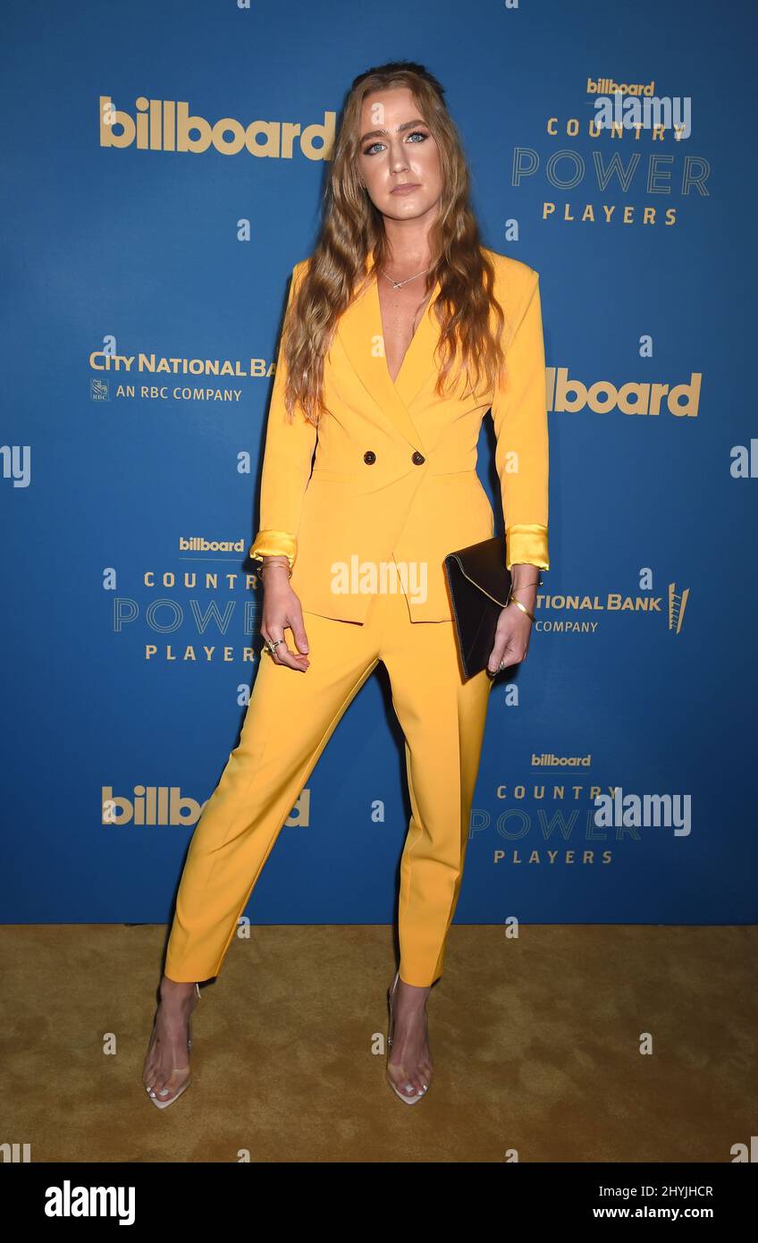 Ingrid Andress attending the 2019 Billboard Country Power Players in Nashville Stock Photo