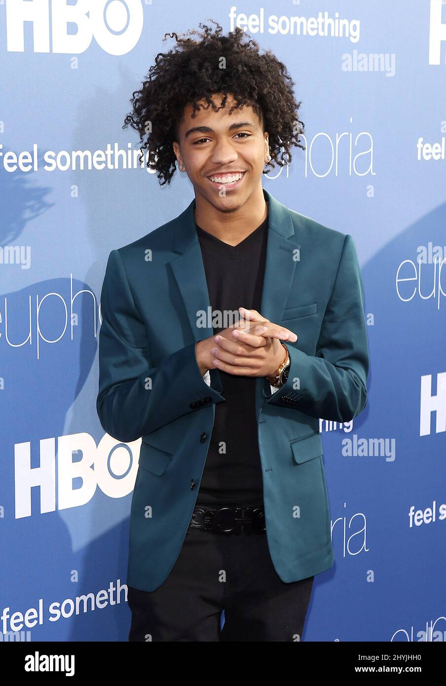 Tristan Timmons attending the Euphoria premiere in Los Angeles Stock ...