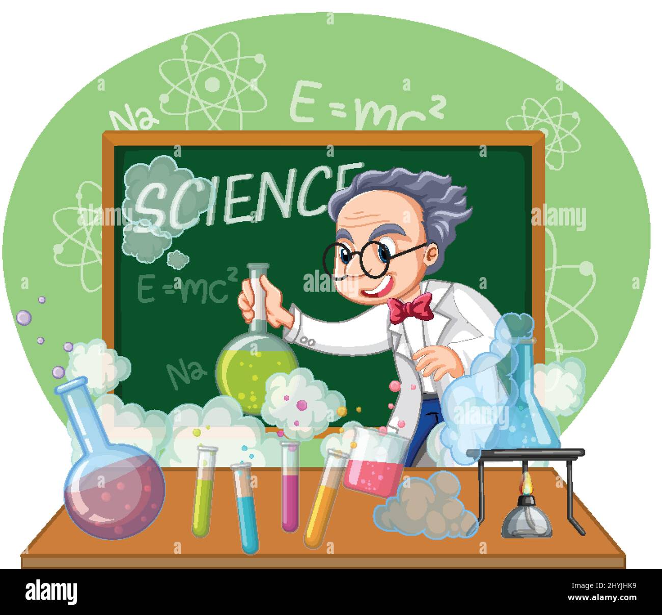 A scientist experiment in the lab illustration Stock Vector Image & Art