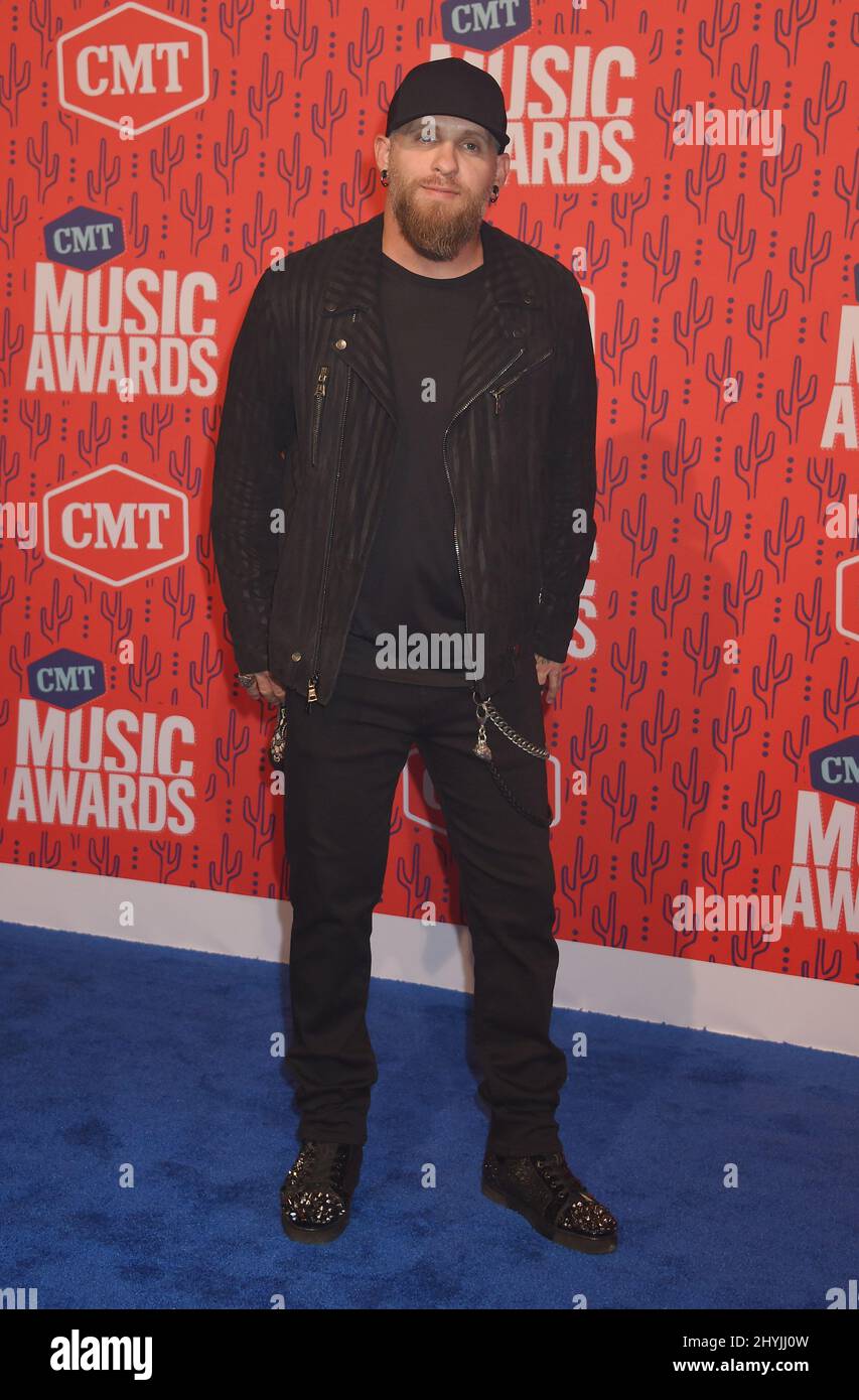 Brantley Gilbert And Amber Cochran At The 2019 Cmt Music Awards Held At 