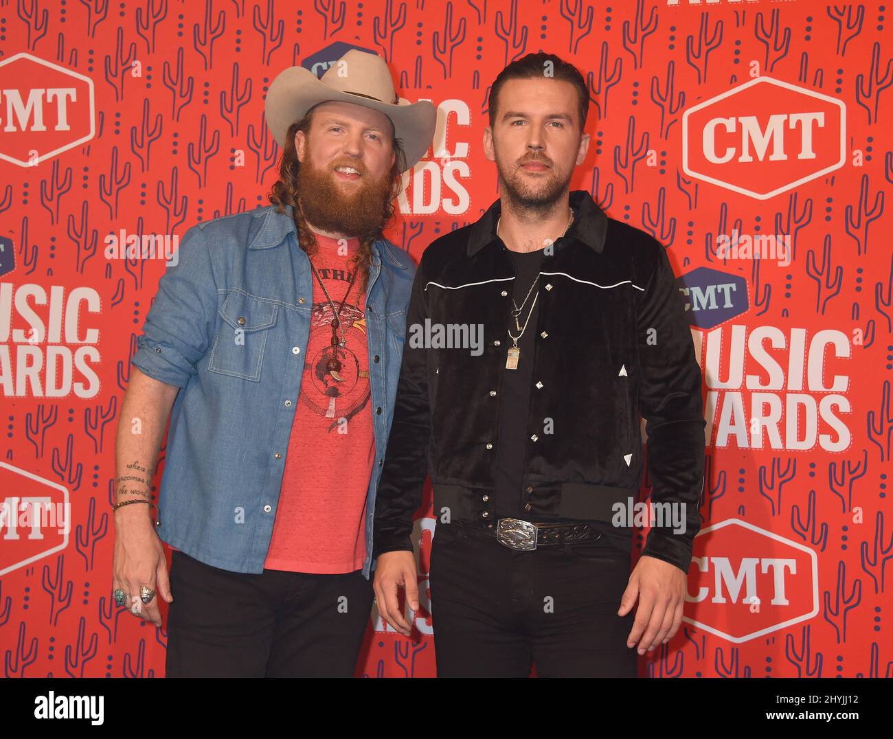 Brothers Osborne at the 2019 CMT Music Awards held at the Bridgestone Arena on June 5, 2019 in Nashville, TN. Stock Photo