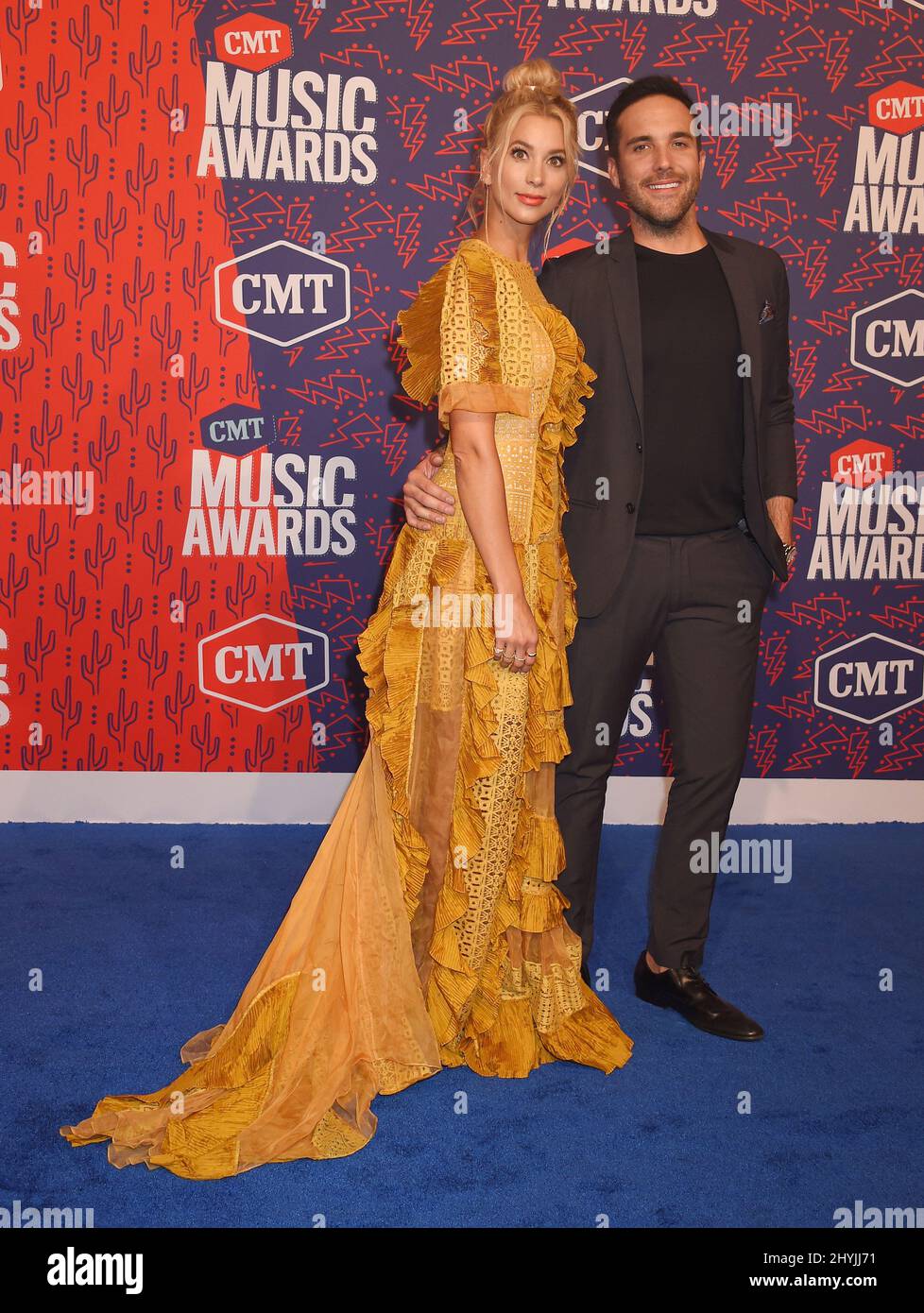 Tyler Rich and Sabina Gadecki at the 2019 CMT Music Awards held at the Bridgestone Arena on June 5, 2019 in Nashville, TN. Stock Photo