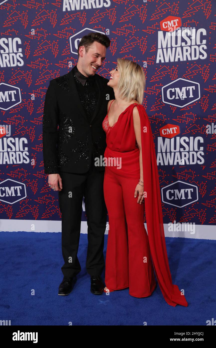 Cassadee Pope and Sam Palladio at the 2019 CMT Music Awards hosted by ...