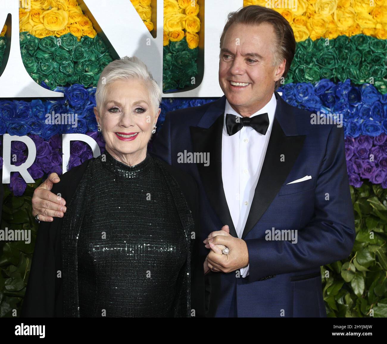 Shirley Jones and Shaun Cassidy attends the 73rd annual Tony Awards at Radio City Music Hall in New York Stock Photo