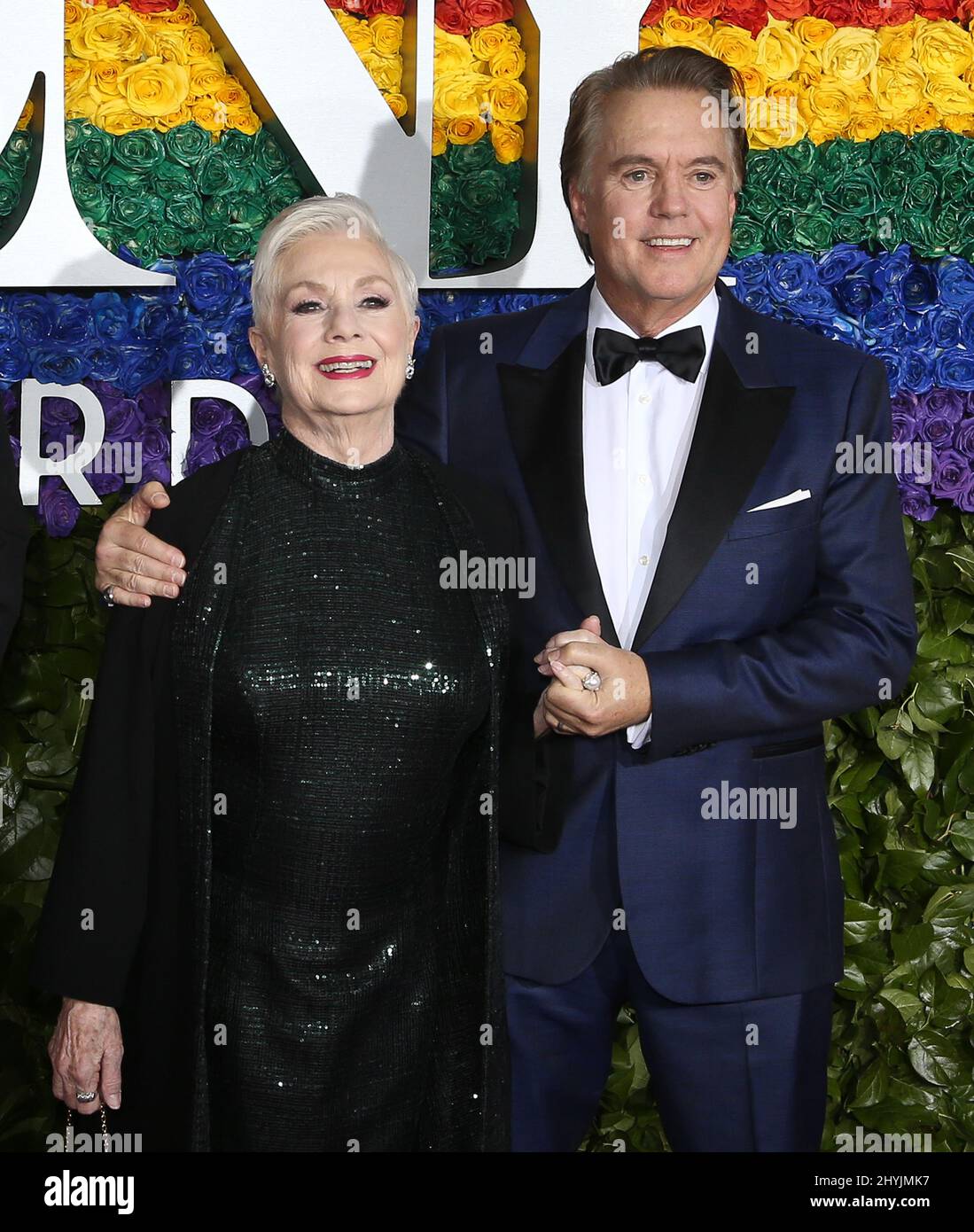 Shirley Jones and Shaun Cassidy attends the 73rd annual Tony Awards at Radio City Music Hall in New York Stock Photo