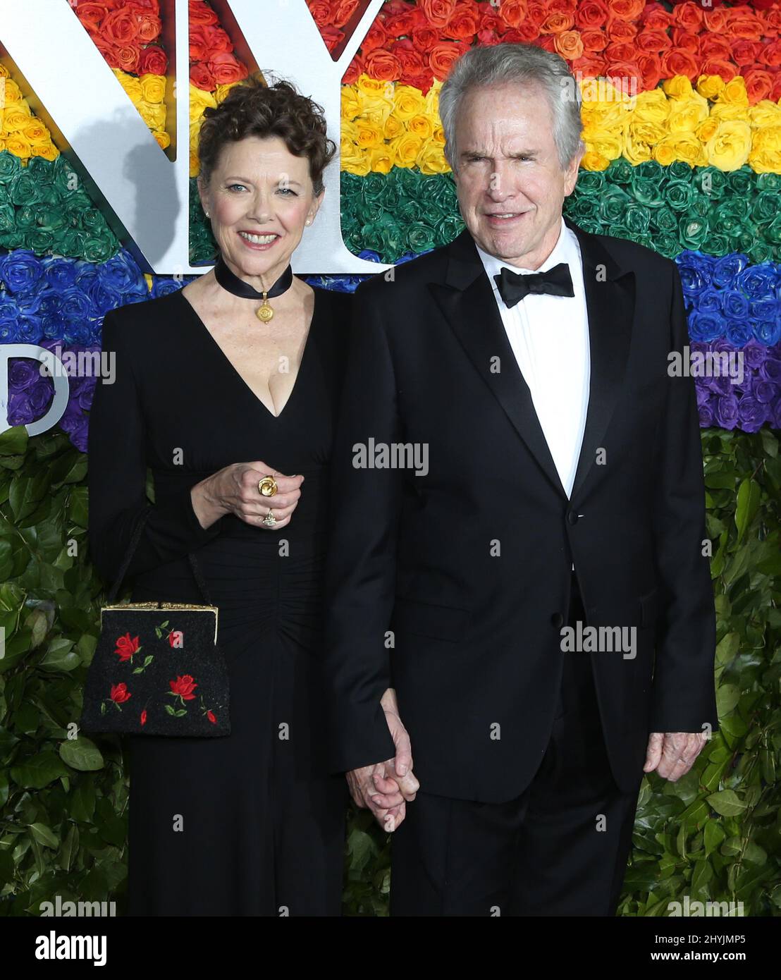 Annette Bening and Warren Beatty attends the 73rd annual Tony Awards at Radio City Music Hall in New York Stock Photo